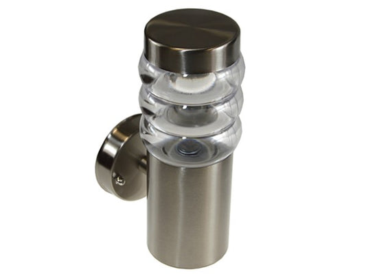 Außenlampe aus rostfreiem Stahl für Hauswandmontage, geeignet für eine E27-Glühbirne