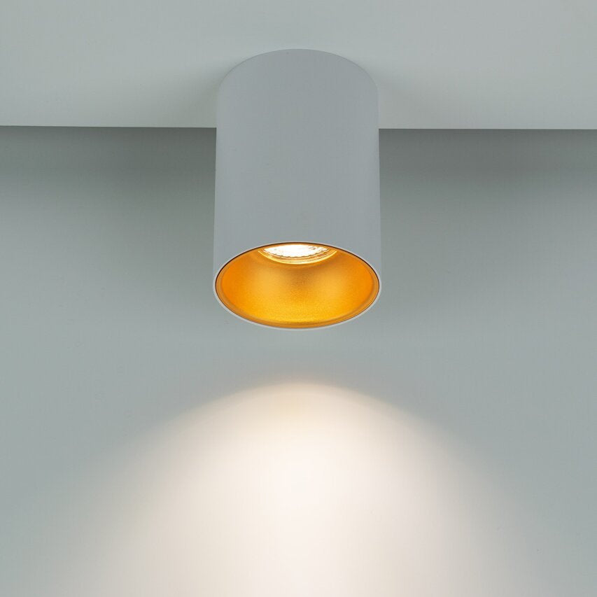 Detaillierte Ansicht Deckenleuchte weiß gold mit 1 Lichtspot