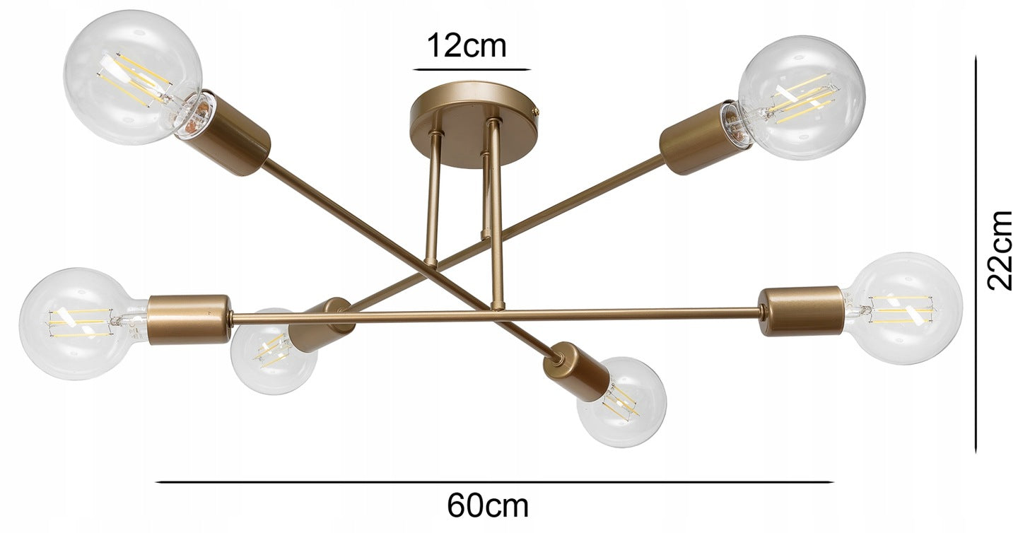 Hochwertige Loft-Deckenleuchte mit zwei Lichtkreisen zur flexiblen Steuerung der Lichtmenge.