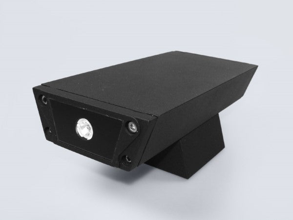 Rechteckige schwarze LED-Lampe für Außenwände