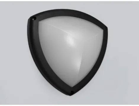 Moderne schwarze Dreiecks-Wandleuchte mit LED für den Außenbereich