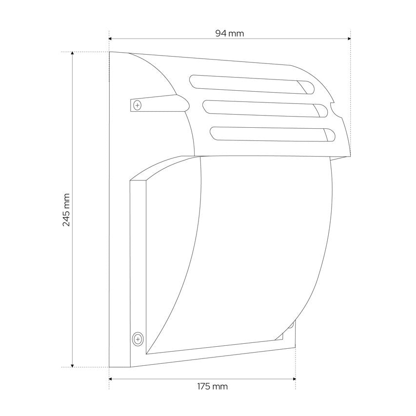 ZOFIN S E27 schwarz IP44 Garten Wandleuchte EDO777373 Edo Solutions Garden Line