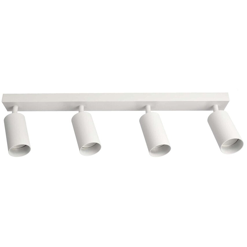Weiße Deckenleuchte mit 4 Spots in modernem Design