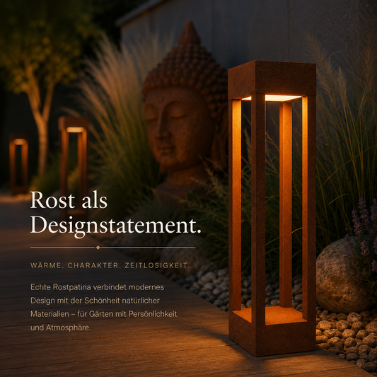 Rost als Designstatement im modernen Garten