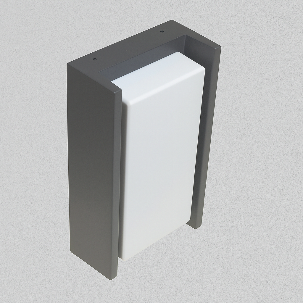 Wandleuchte mit Diffusor detaillierte Ansicht 