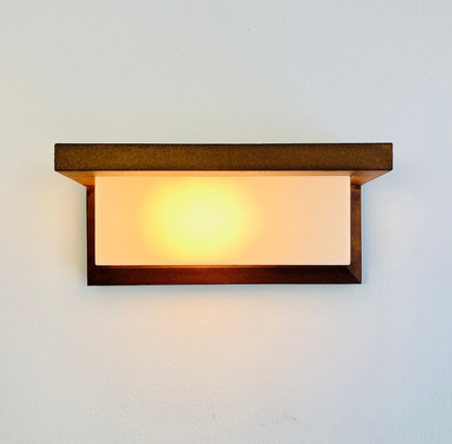 Edelrost Außenwandleuchte E27 – Vertikales Licht für Fassade & Eingang