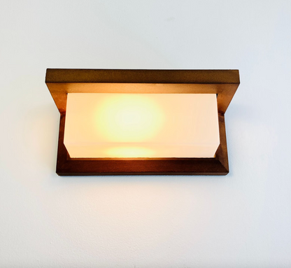 Edelrost Außenwandleuchte E27 – Vertikales Licht für Fassade & Eingang