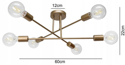 Hochwertige Loft-Deckenleuchte mit zwei Lichtkreisen zur flexiblen Steuerung der Lichtmenge.