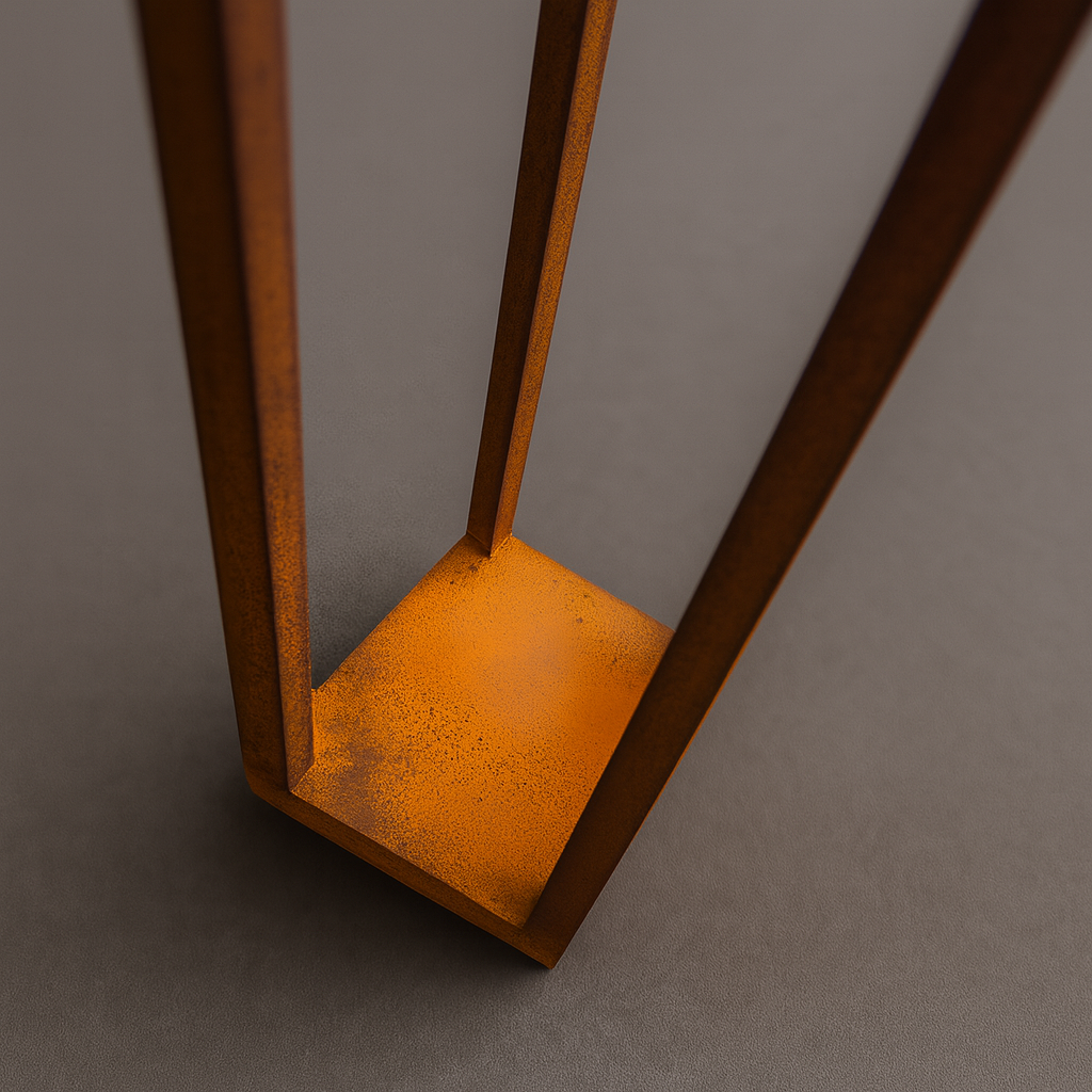 Rost Außenlampe 60/80 cm Gartensäule | Echtes Rost-Finish | Outdoor Stehleuchte