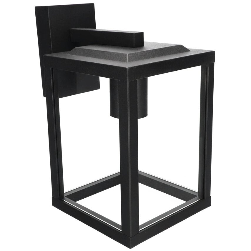 Moderne und schwarze Wandaußenleuchte für Fassaden und Gärten ohne Leuchtmittel 