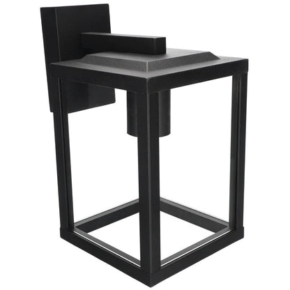 Moderne und schwarze Wandaußenleuchte für Fassaden und Gärten ohne Leuchtmittel 