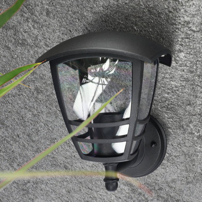 Wandaußenleuchte schwarz Vintage-Stil für Garten und Fassaden 