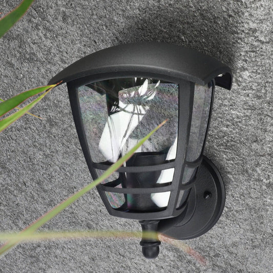 Wandaußenleuchte schwarz Vintage-Stil für Garten und Fassaden 