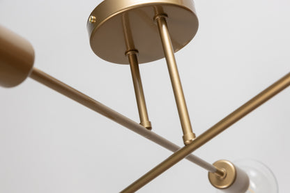 Moderne Deckenleuchte in Gold mit 4 E27-Fassungen