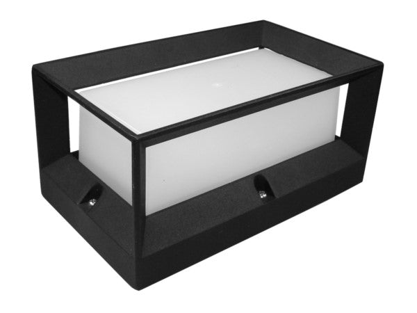 Rechteckige Wandleuchte modern in Schwarz 
