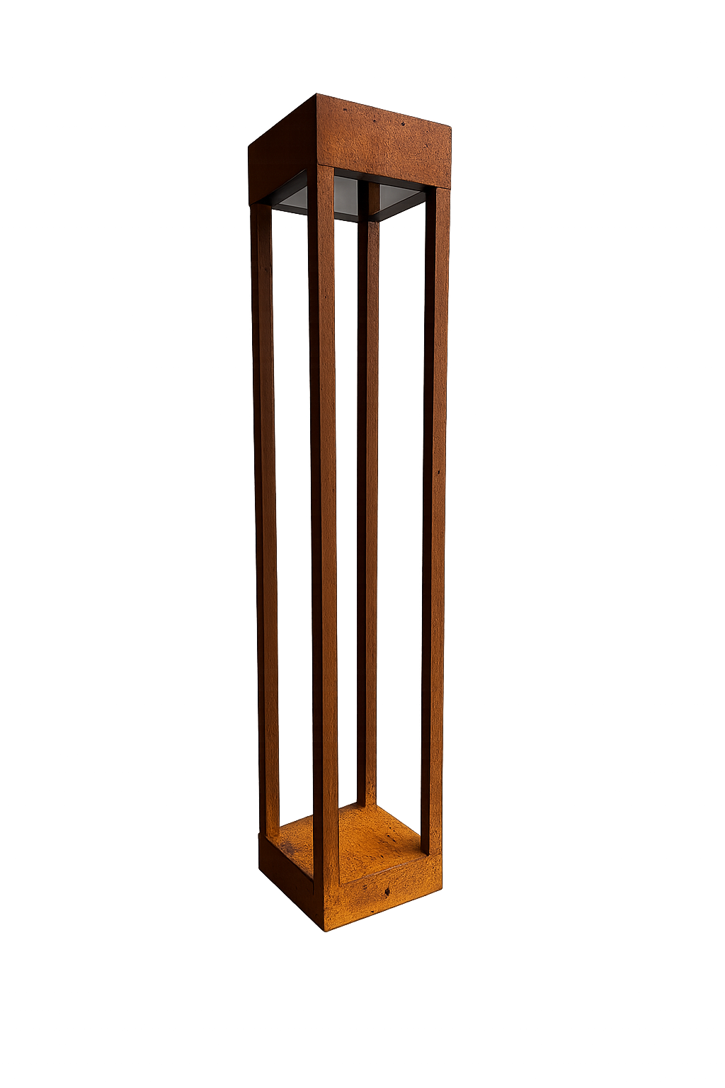 Rost Außenlampe 60/80 cm Gartensäule | Echtes Rost-Finish | Outdoor Stehleuchte