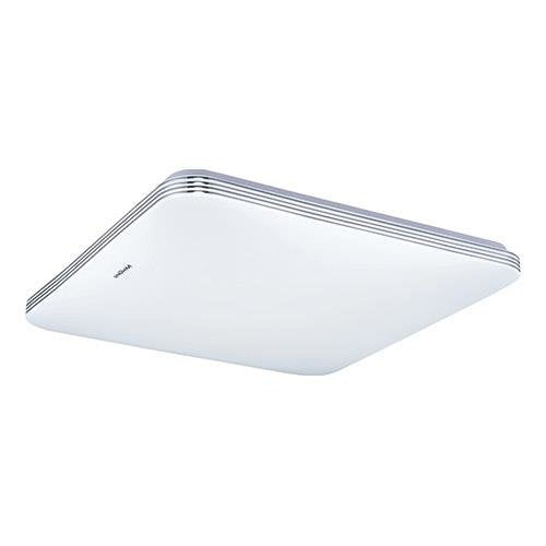 Detailansicht der weißen LED Deckenlampe Moderner Design und eckig