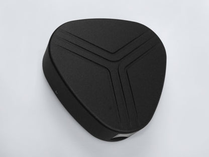 Nahe Ansicht der schwarzen Aluminium-Außenlampe mit PC‑Diffusor und wetterfestem IP54‑Schutz.