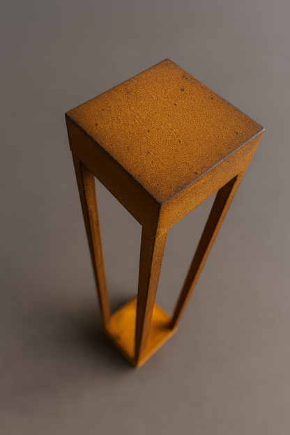 Rost Außenlampe 60/80 cm Gartensäule | Echtes Rost-Finish | Outdoor Stehleuchte