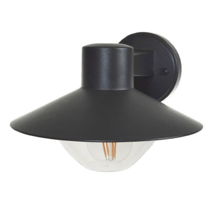 Auenwandleuchte schwarz in Retro-Stil 