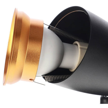 Elegante Wandleuchte Schwarz mit goldener Innenfläche Schwenkbarer Spot für Wohnzimmer, Flur & Schlafzimmer
