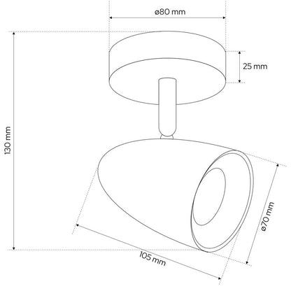 Elegante Wandleuchte Schwarz mit goldener Innenfläche Schwenkbarer Spot für Wohnzimmer, Flur & Schlafzimmer