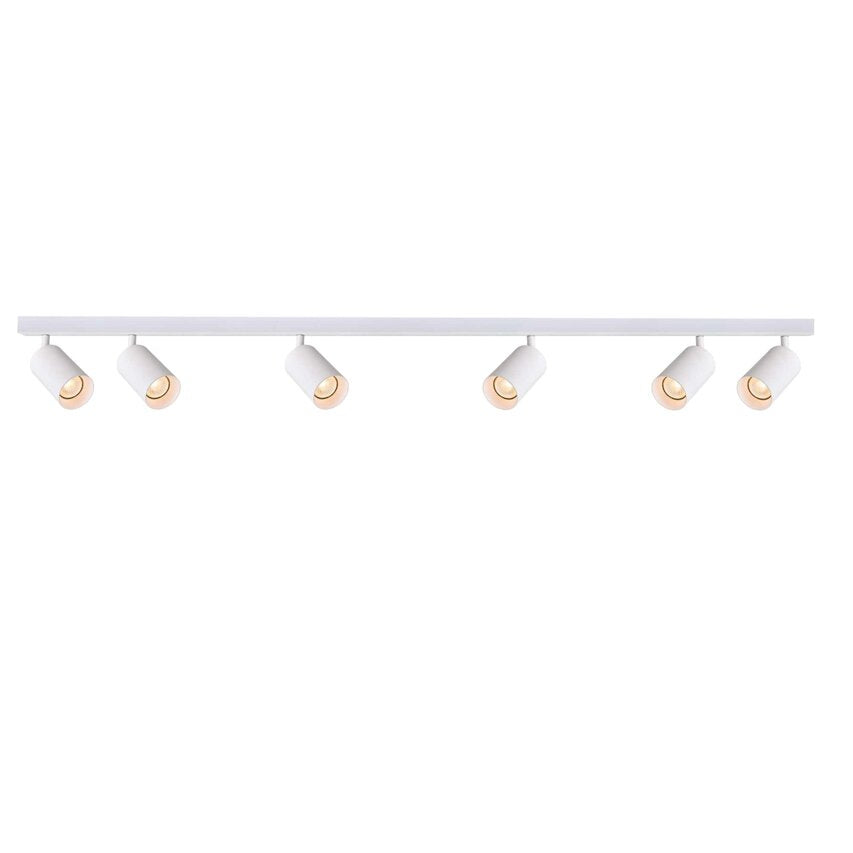 Weiße Deckenleuchte moderner Design mit 6 verstellbare Lichtspots Gesamtansicht 