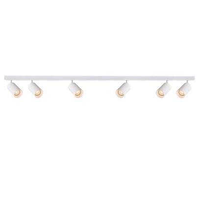 Weiße Deckenleuchte moderner Design mit 6 verstellbare Lichtspots Gesamtansicht 