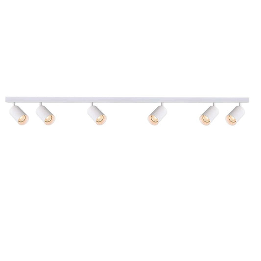 Weiße Deckenleuchte moderner Design mit 6 verstellbare Lichtspots Gesamtansicht 