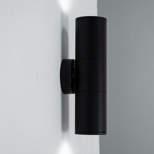 RENIS Black 2xGU10 IP54 schwarz EDO777356 Edo Solutions Garden Line Fassadenwandleuchte
