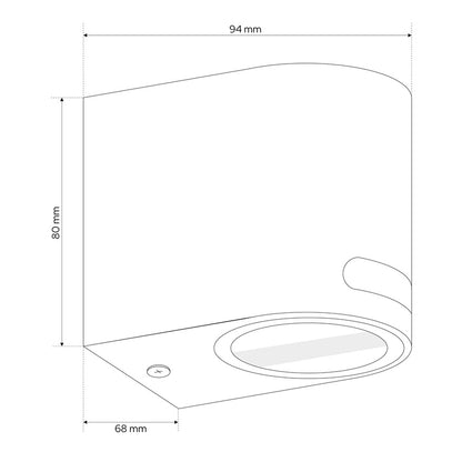 Fassadenleuchte Schwarz IP54 Garden